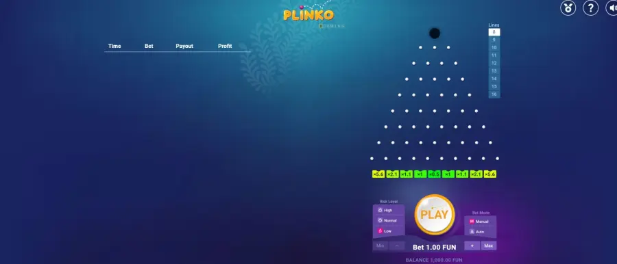 Plinko game